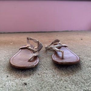 silver sparkle, sandal, size 6